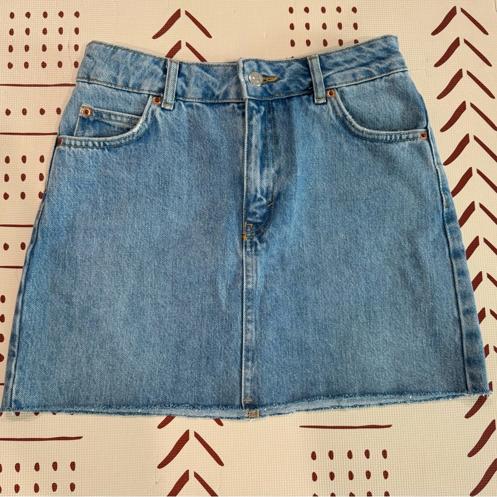 Topshop Moto denim skirt, size 4
